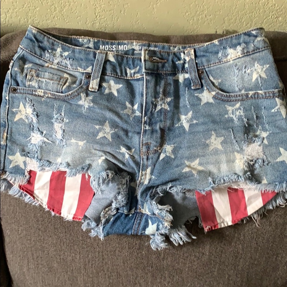 American flag Jean shorts